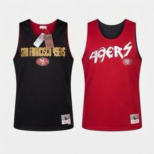 NEW Mitchell & Ness San Francisco 49ers Team Glory Reversible Mesh Tank Small